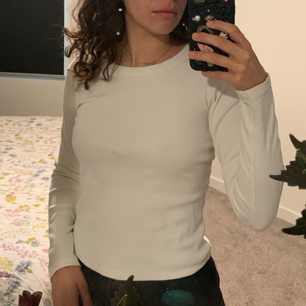 Ghanda White Long Sleeve Tee